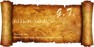 Gilich Teréz névjegykártya
